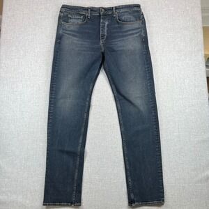 Rag & Bone Fit 2 Slim Mens Jeans Size 38x33 Scout Wash Denim Cotton Blend Dark